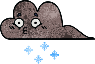 Bir insan tarafından çizilmiş fırtına kar bulutunun retro grunge dokusu