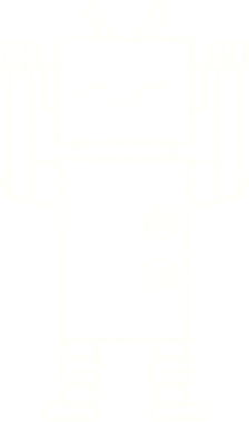 Bir insan tarafından çizilen robot tebeşiri.