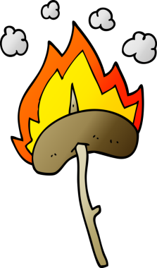 Bir insan tarafından çizilmiş bir sosislinin karalaması.