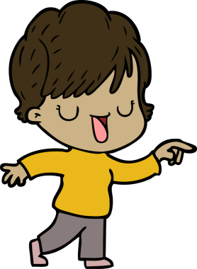 Bir insan tarafından çizilmiş bir karikatür kadın konuşuyor.