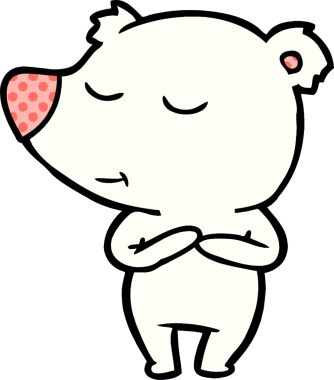 Bir insan tarafından çizilmiş kutup ayısı karikatürü