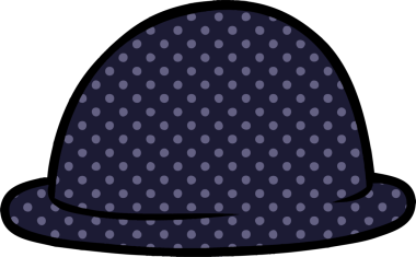 Bir insan tarafından çizilmiş bir melon şapka.