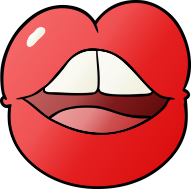 Bir insan tarafından çizilmiş dudaklar.