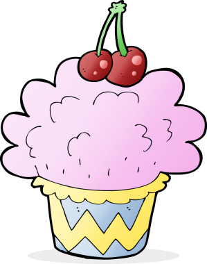 Bir insan tarafından çizilmiş bir kek.