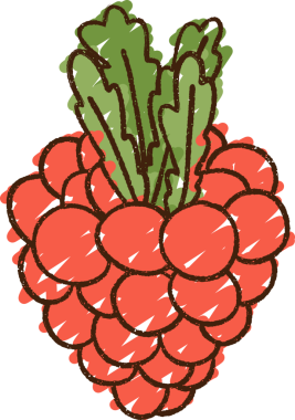 Bir insan tarafından çizilen çilek tebeşiri.