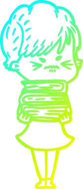 Bir insan tarafından çizilmiş karikatür çizimi.