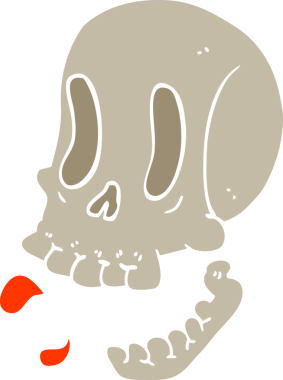 Bir insan tarafından çizilmiş karalama kafatası.