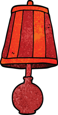 Bir insan tarafından çizilmiş karalama masası lambası.