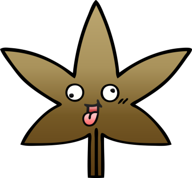 Bir insan tarafından çizilen güz yaprağının gölgelenmiş karikatürü