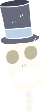 Bir insan tarafından çizilmiş düz renkli karikatür.