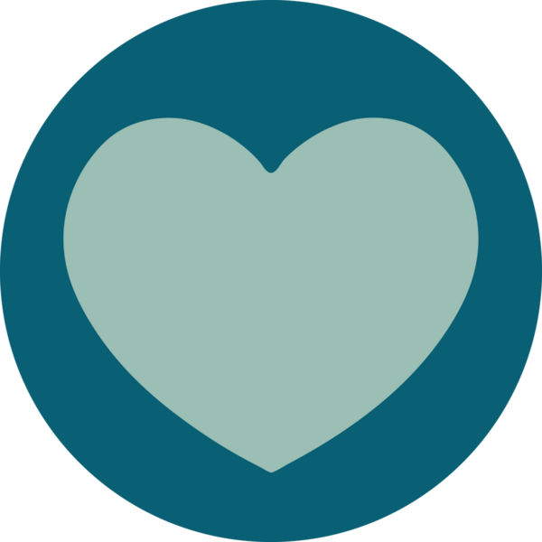 Bir insan tarafından çizilmiş bir kalbin ikonik dövme şekli