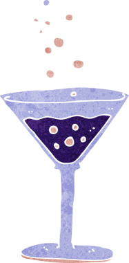 bir insan tarafından çizilmiş karikatür kokteyli