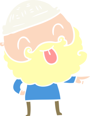 Bir insan tarafından çizilmiş sakallı bir adam.