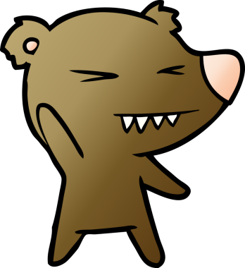 Bir insan tarafından çizilmiş bir çizgi film karakteri.