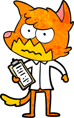 Bir insan tarafından çizilmiş bir tilki.