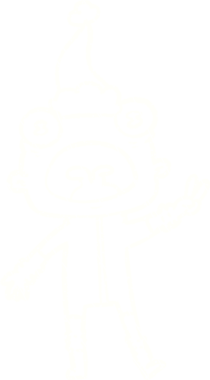 Bir insan tarafından çizilen neşeli uzaylı tebeşiri.