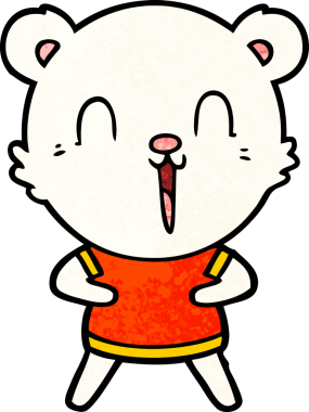 Bir insan tarafından çizilmiş kutup ayısı karikatürü