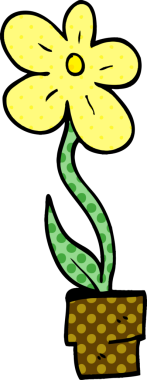 Bir insan tarafından çizilmiş karalama saksısı.