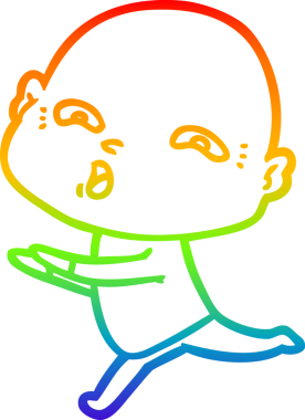 gökkuşağı gradyanı çizimi bir insan tarafından çizilmiş gergin bir adamın çizimi