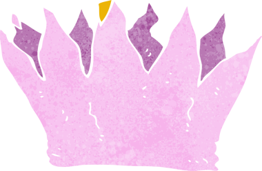 Bir insan tarafından çizilmiş karikatür kağıdı taç.