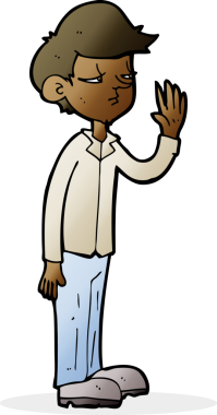 Bir insan tarafından çizilmiş kibirli çocuk.