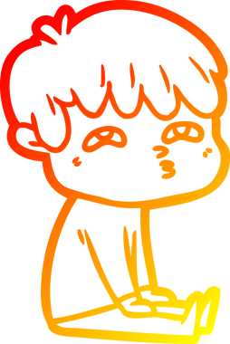 Bir insan tarafından çizilmiş, karikatür meraklısı bir adamın sıcak çizgi çizimi