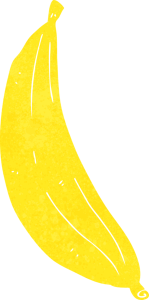 Bir insan tarafından çizilmiş mutlu bir muz.