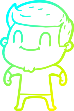 Bir insan tarafından çizilmiş karikatür cana yakın bir adamın çizimi.