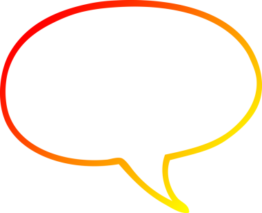 Bir insan tarafından çizilmiş bir karikatür konuşma baloncuğunun sıcak çizgi çizimi