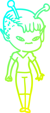 Bir insan tarafından çizilmiş, soğuk bir çizgi roman çizimi.