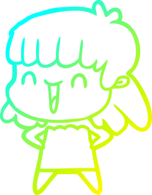 Bir insan tarafından çizilmiş bir karikatür kadın çizimi.