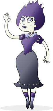 Bir insan tarafından çizilmiş serbest çizim vampir kız.