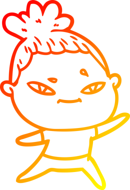 Bir insan tarafından çizilmiş bir karikatür kadın çizimi