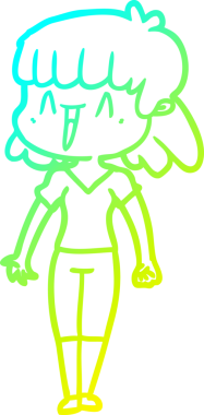 Bir insan tarafından çizilmiş bir karikatür kadın çizimi.