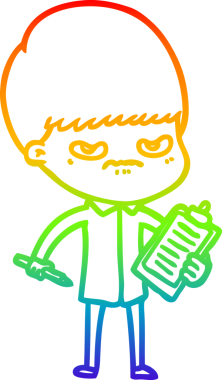 gökkuşağı gradyan çizgi çizimi bir insan tarafından çizilmiş bir çizgi çocuk