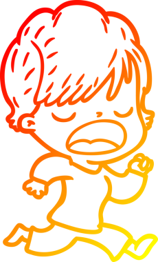 Bir insan tarafından çizilmiş bir karikatür kadın çizimi.