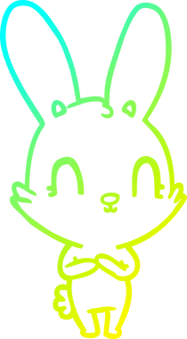 Bir insan tarafından çizilmiş şirin bir çizgi film tavşanı çizimi.