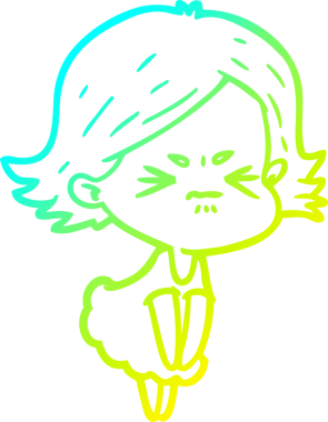 Bir insan tarafından çizilmiş kızgın bir karikatür çizimi.