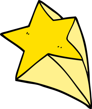 Bir insan tarafından çizilmiş karalama yıldızları.