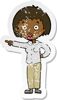 Bir insan tarafından çizilmiş bir karikatürün gerilimli çıkartması.