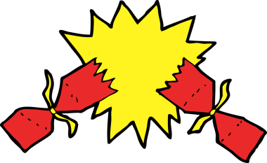 Bir insan tarafından çizilmiş noel krakeri.