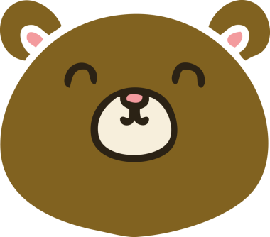 Bir insan tarafından çizilmiş garip bir çizgi film ayısı.