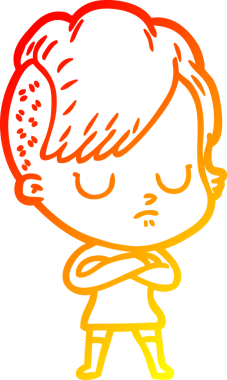 Bir insan tarafından çizilmiş bir karikatür kadın çizimi