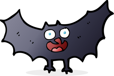 Bir insan tarafından çizilmiş karikatür yarasa