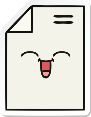 Bir insan tarafından çizilmiş şirin bir kağıt parçası.