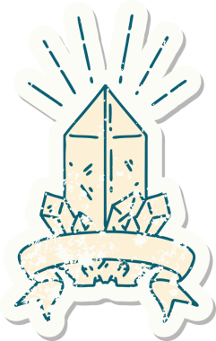 Bir insan tarafından çizilmiş eski bir dövme stili kuvars yapıştırması.