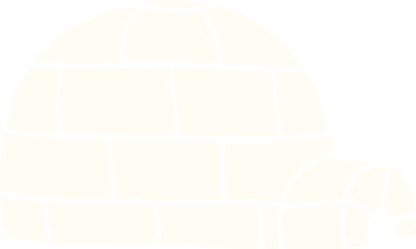 Bir insan tarafından çizilmiş karikatür buz iglosu.