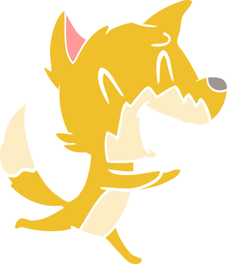 Gülen tilki bir insan tarafından çizilmiş.