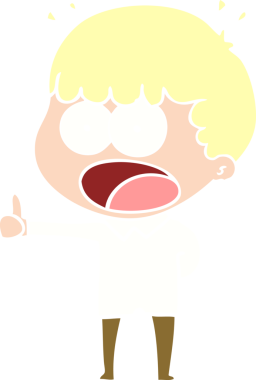 Düz renkli çizgi film bir insan tarafından çizilmiş.