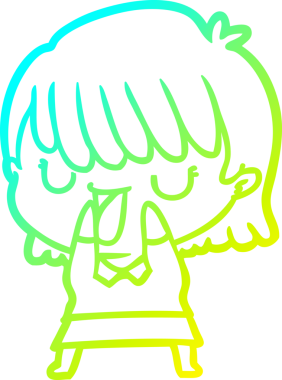 Bir insan tarafından çizilmiş bir karikatür kadın çizimi.